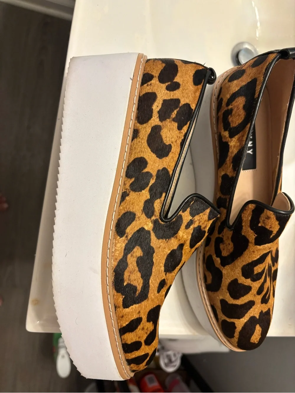 Leopard Print Slip-On Platform Sneakers - Women DKNY…Western or Bohemian…